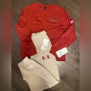 Lululemon canada sz 8 sweatpant and long sleeve